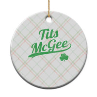 Tits McGee Ceramic Ornament Funny Womens St Patricks Day Vintage Shamrocks