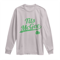 Tits McGee Long Sleeve Shirt Funny Womens St Patricks Day Vintage Shamrocks
