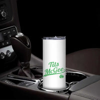 Tits McGee Skinny Tumbler Funny Womens St Patricks Day Vintage Shamrocks