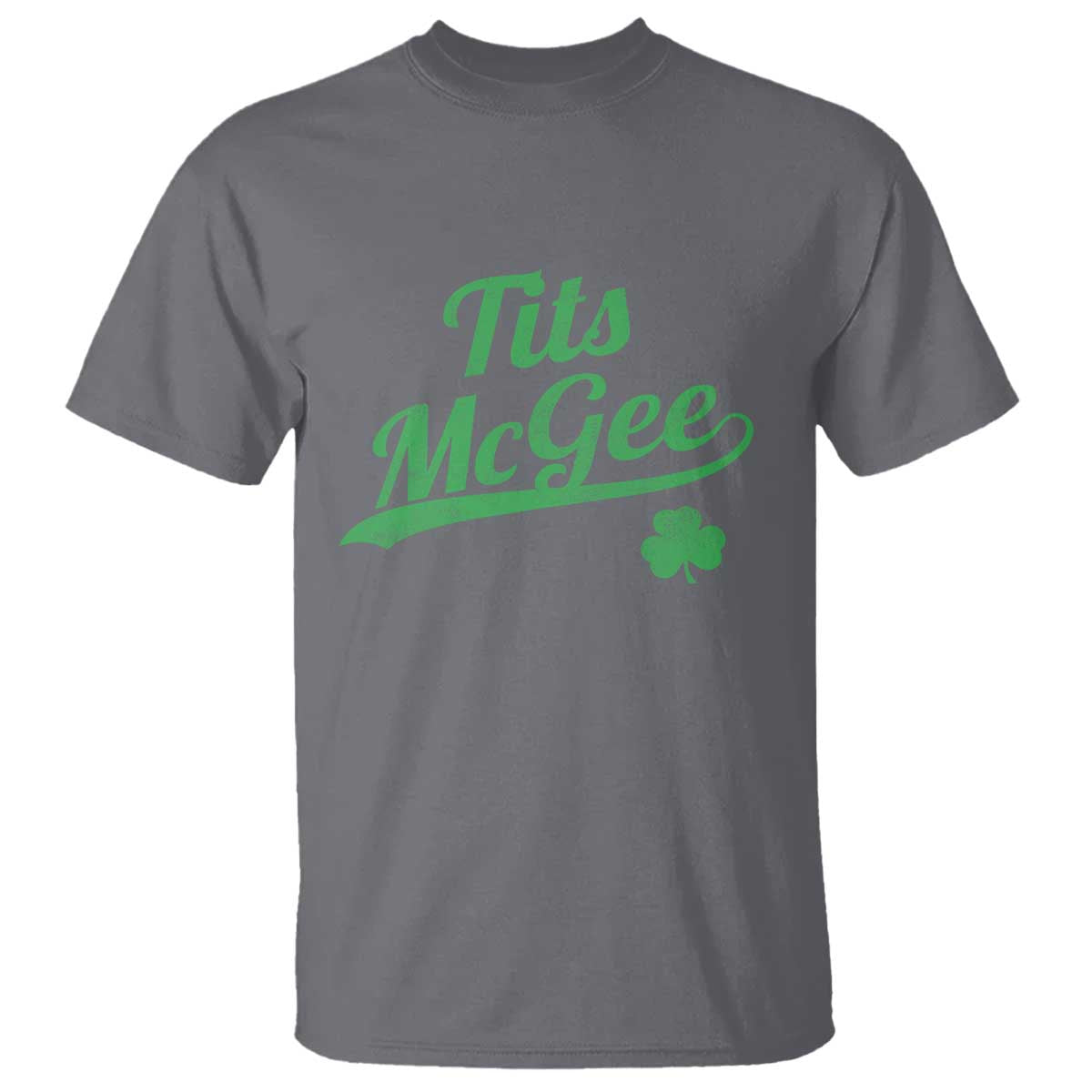 Tits McGee T Shirt Funny Womens St Patricks Day Vintage Shamrocks