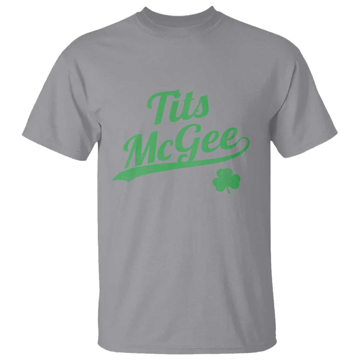 Tits McGee T Shirt Funny Womens St Patricks Day Vintage Shamrocks