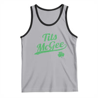 Tits McGee Tank Top Funny Womens St Patricks Day Vintage Shamrocks