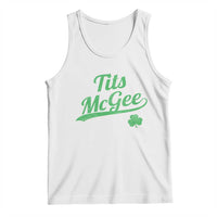 Tits McGee Tank Top Funny Womens St Patricks Day Vintage Shamrocks