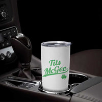 Tits McGee Tumbler Cup Funny Womens St Patricks Day Vintage Shamrocks