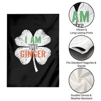 Funny St Patricks Day I Am The Ginger Garden Flag Irish Redhead Shamrock
