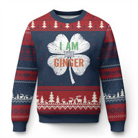 Funny St Patricks Day I Am The Ginger Ugly Christmas Sweater Irish Redhead Shamrock