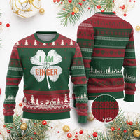 Funny St Patricks Day I Am The Ginger Ugly Christmas Sweater Irish Redhead Shamrock