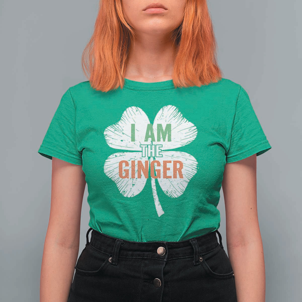 Funny St Patricks Day I Am The Ginger T Shirt For Women Irish Redhead Shamrock