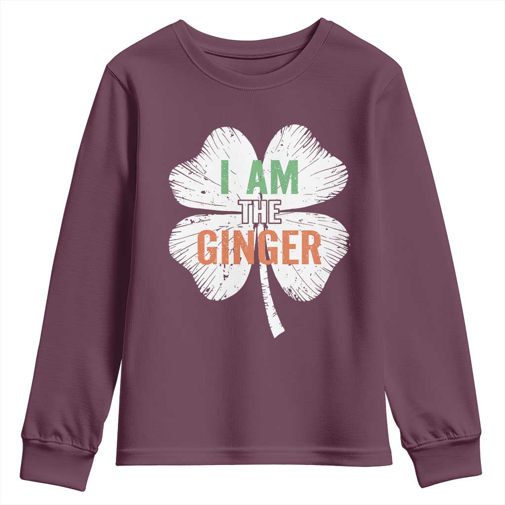 Funny St Patricks Day I Am The Ginger Youth Sweatshirt Irish Redhead Shamrock