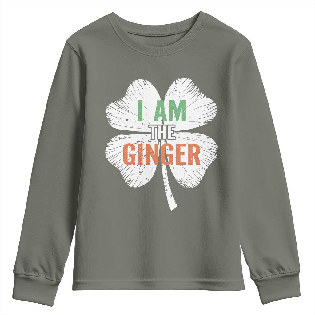 Funny St Patricks Day I Am The Ginger Youth Sweatshirt Irish Redhead Shamrock