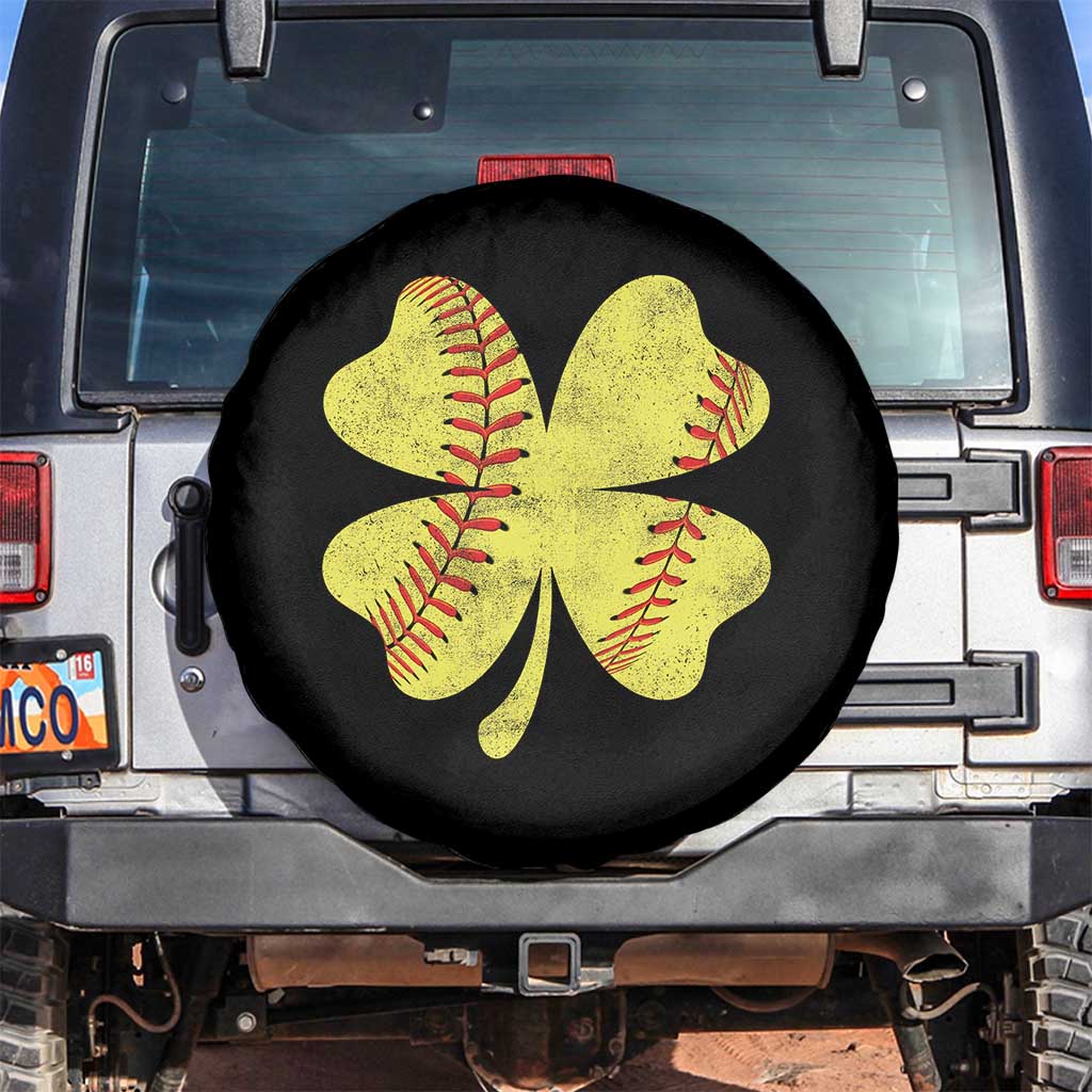 Softball St Patricks Day Irish Clover Sport Spare Tire Cover
