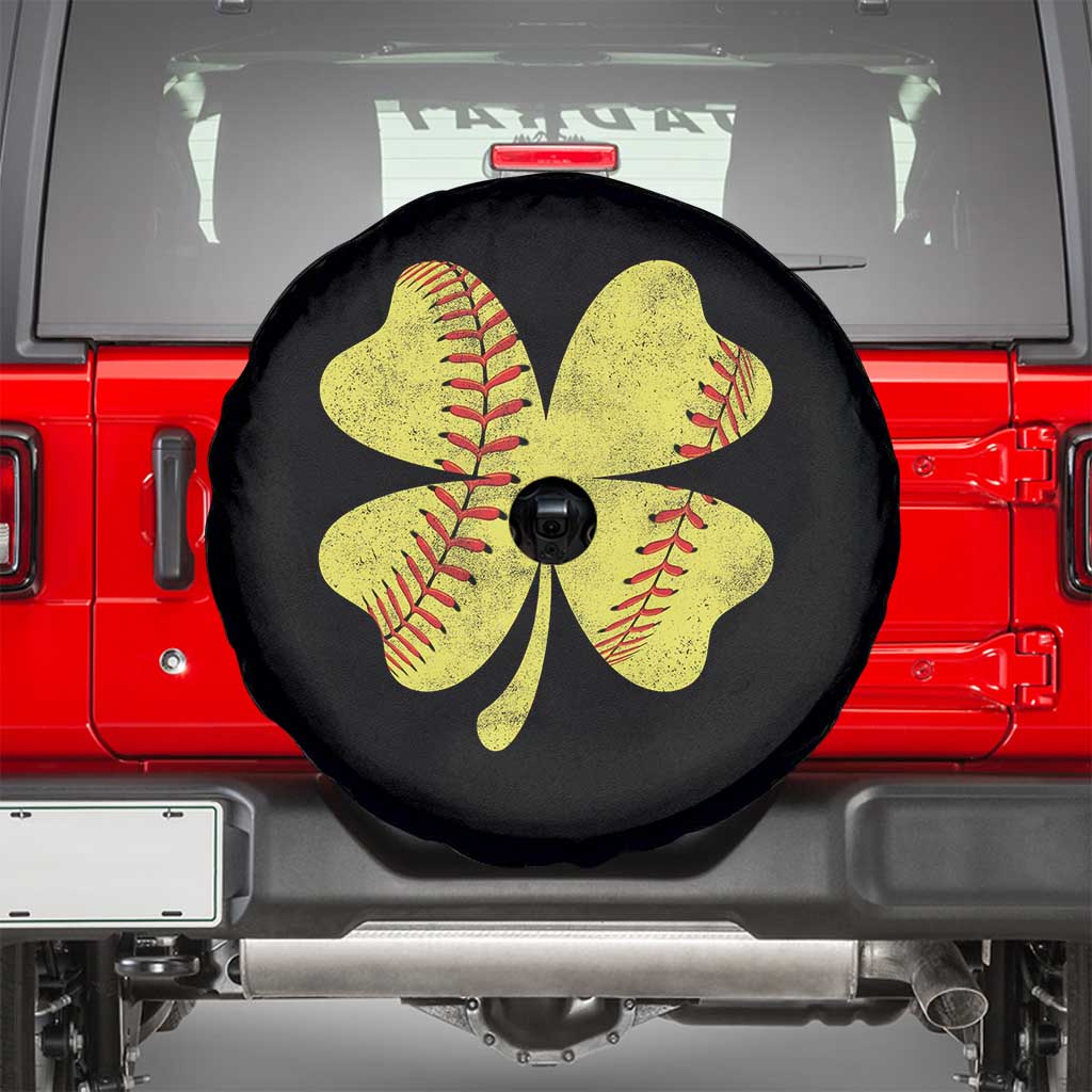 Softball St Patricks Day Irish Clover Sport Spare Tire Cover