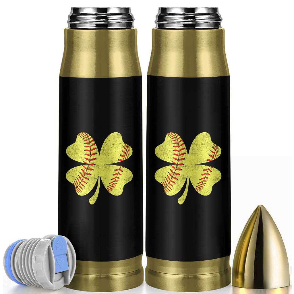 Softball St Patricks Day Irish Clover Sport Bullet Tumbler