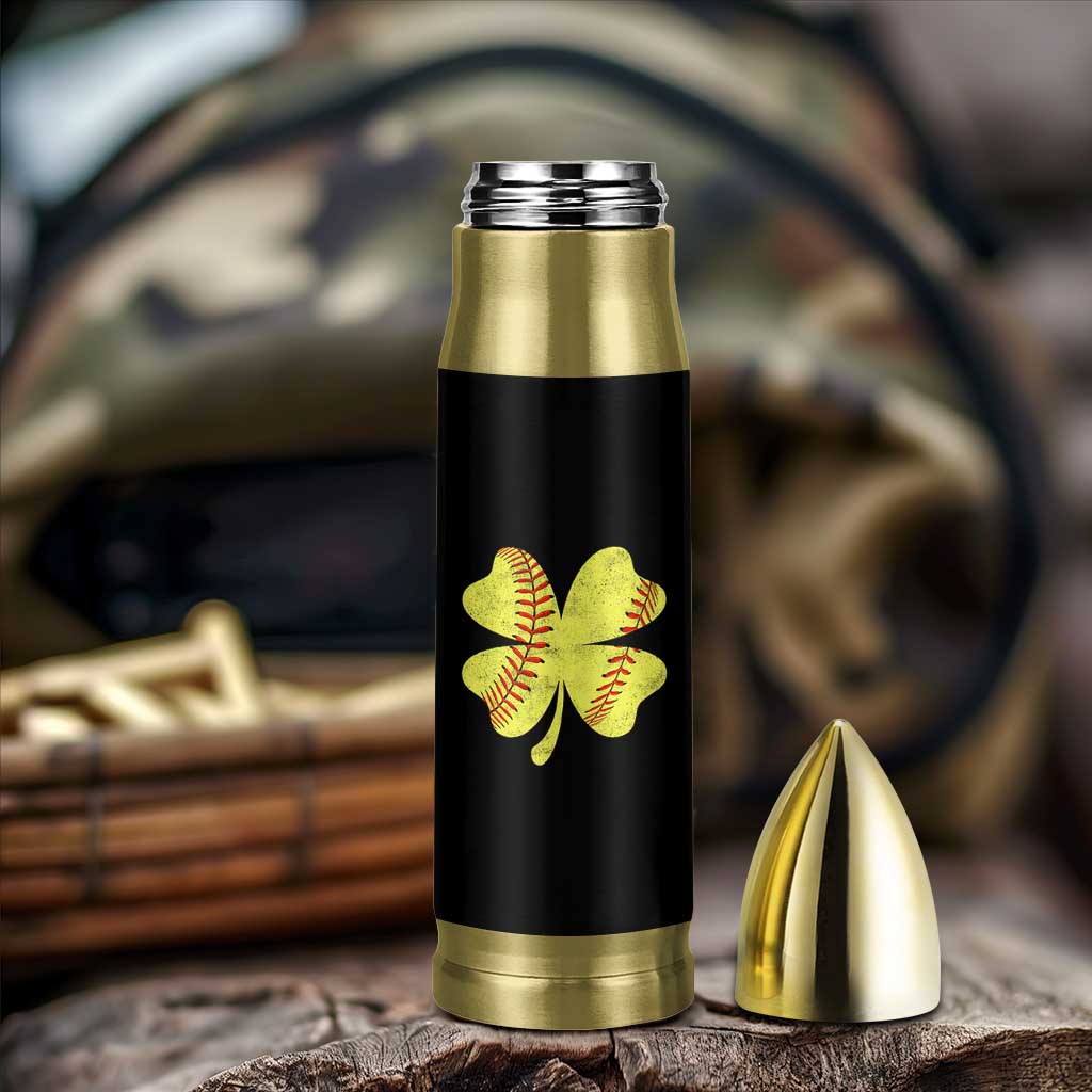 Softball St Patricks Day Irish Clover Sport Bullet Tumbler