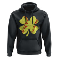 Softball St Patricks Day Irish Clover Sport Hoodie