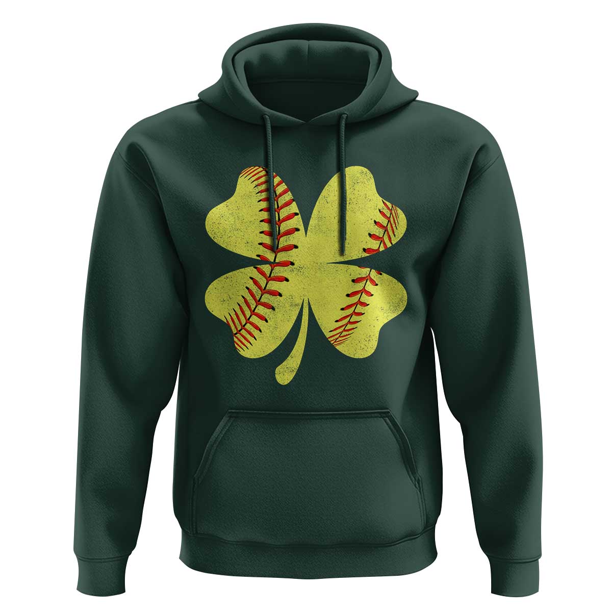 Softball St Patricks Day Irish Clover Sport Hoodie