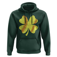 Softball St Patricks Day Irish Clover Sport Hoodie