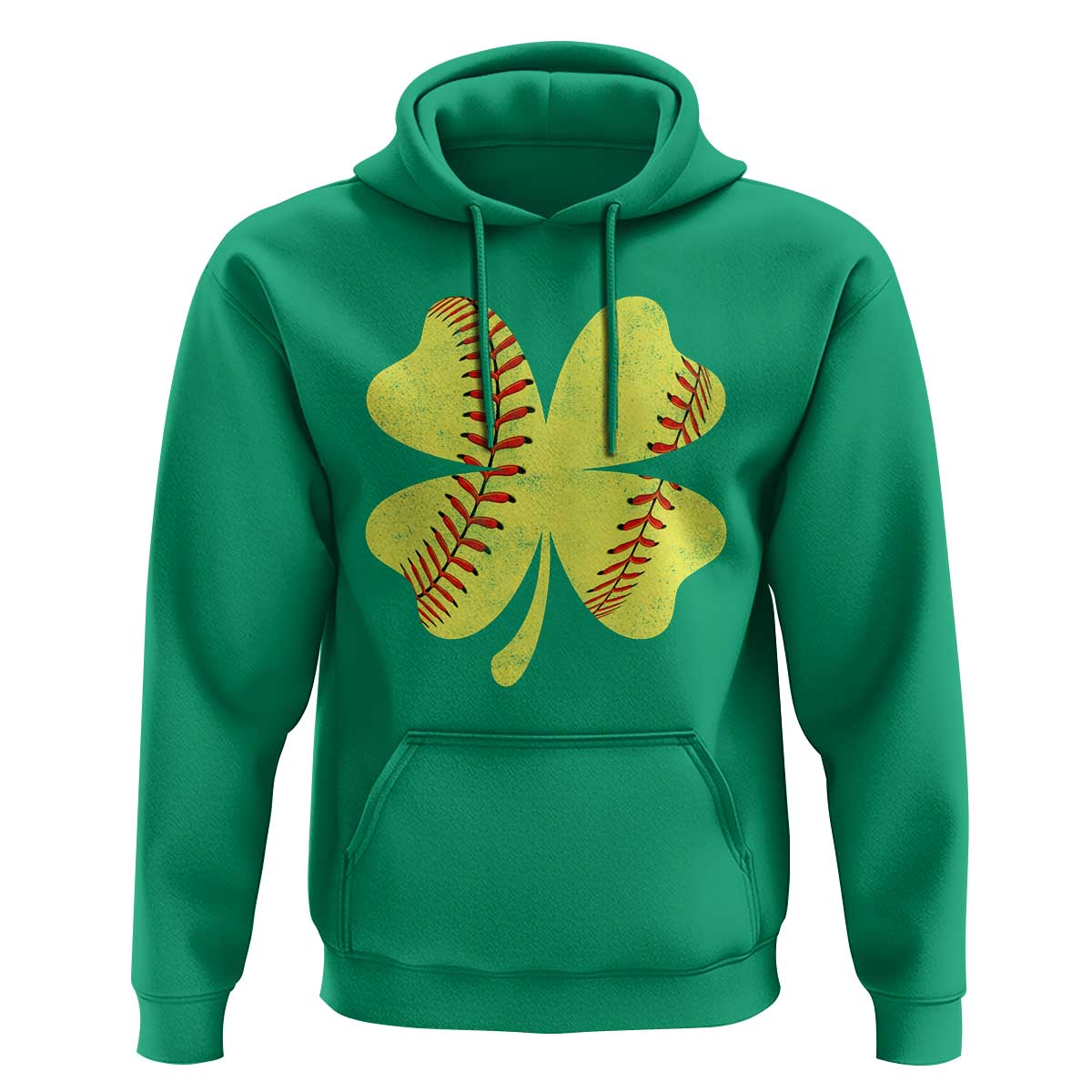 Softball St Patricks Day Irish Clover Sport Hoodie
