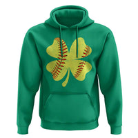 Softball St Patricks Day Irish Clover Sport Hoodie