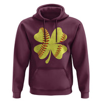 Softball St Patricks Day Irish Clover Sport Hoodie