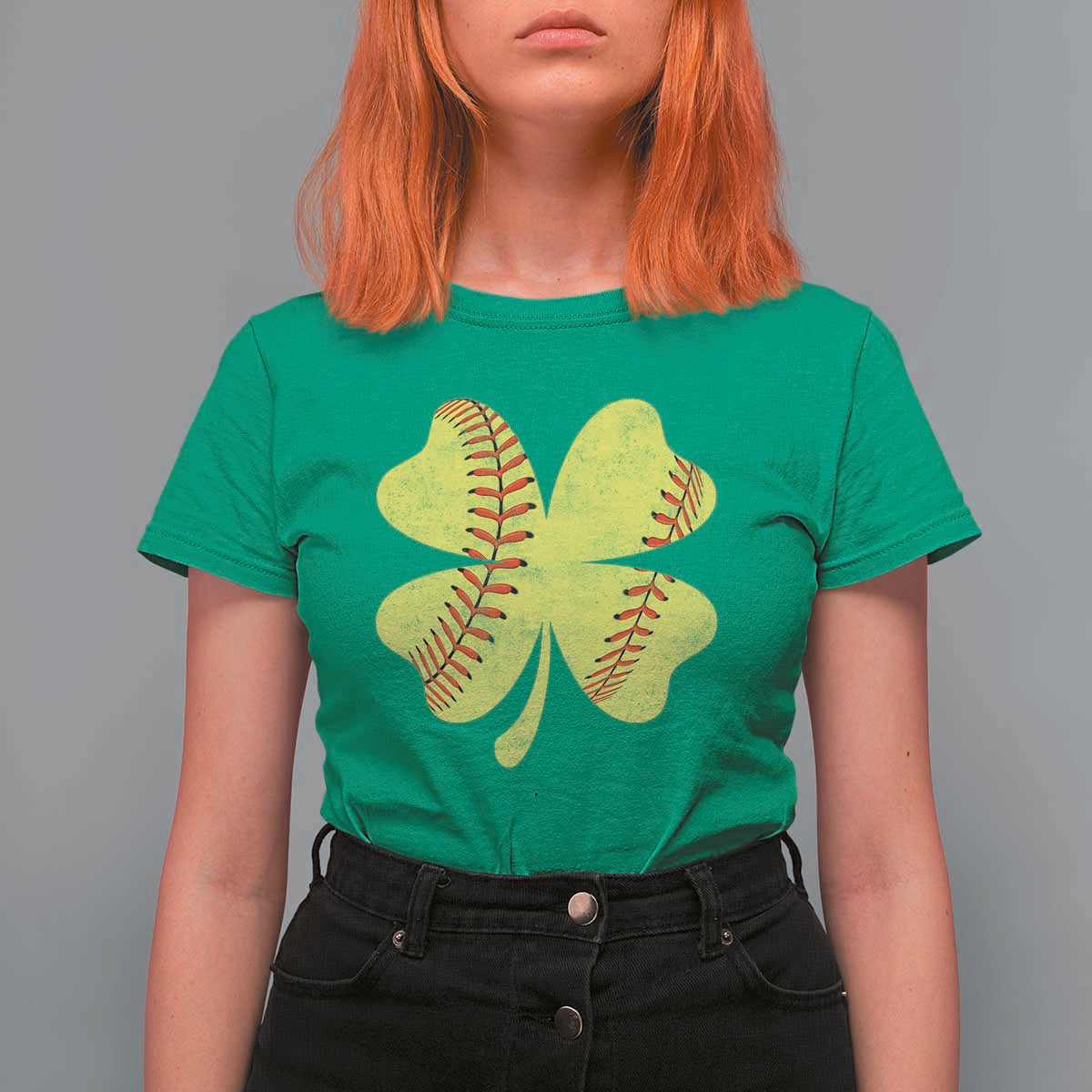 Softball St Patricks Day Irish Clover Sport T Shirt For Women