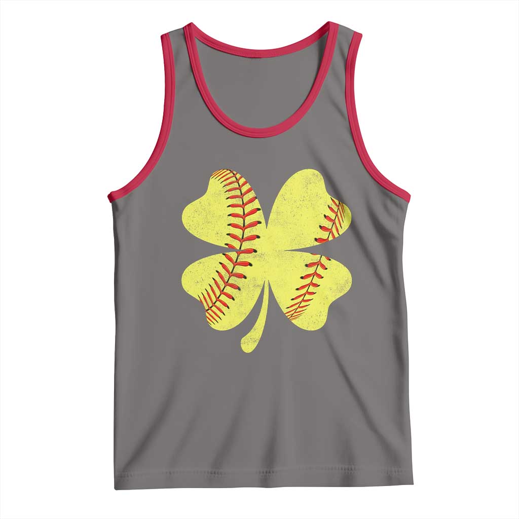 Softball St Patricks Day Irish Clover Sport Tank Top