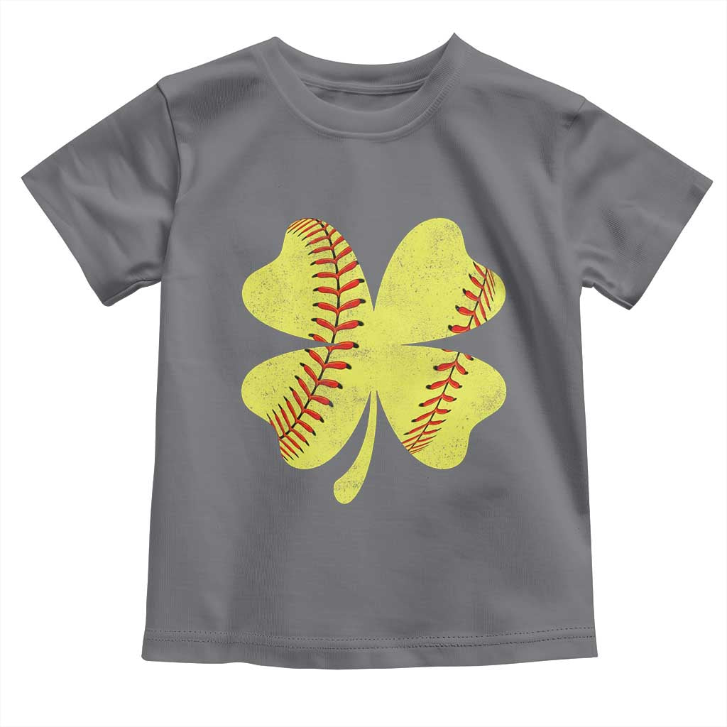 Softball St Patricks Day Irish Clover Sport Toddler T Shirt