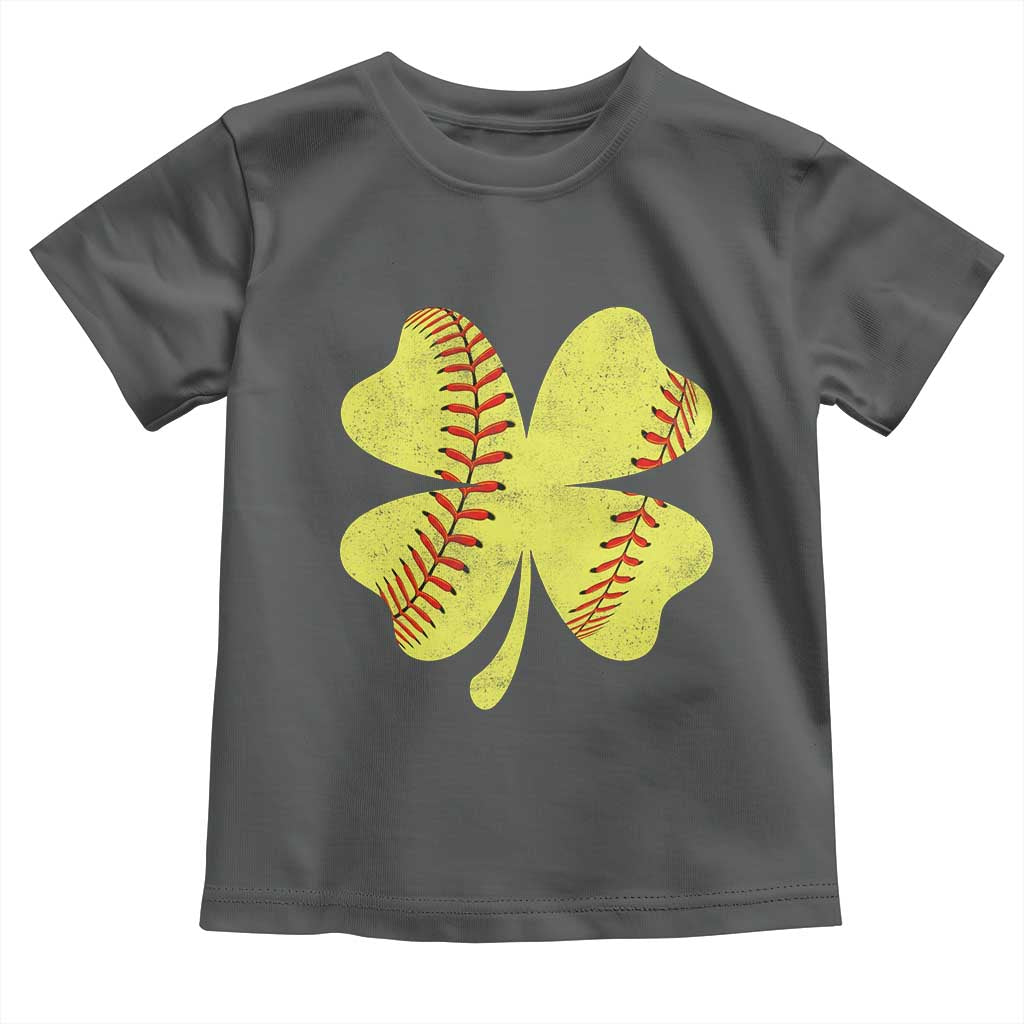 Softball St Patricks Day Irish Clover Sport Toddler T Shirt