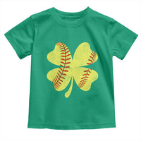 Softball St Patricks Day Irish Clover Sport Toddler T Shirt