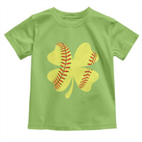 Softball St Patricks Day Irish Clover Sport Toddler T Shirt