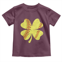 Softball St Patricks Day Irish Clover Sport Toddler T Shirt