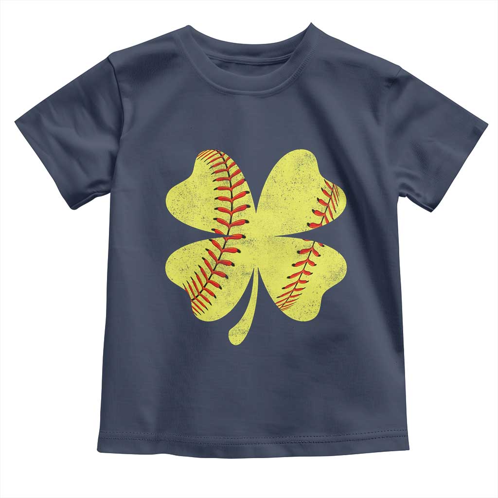 Softball St Patricks Day Irish Clover Sport Toddler T Shirt