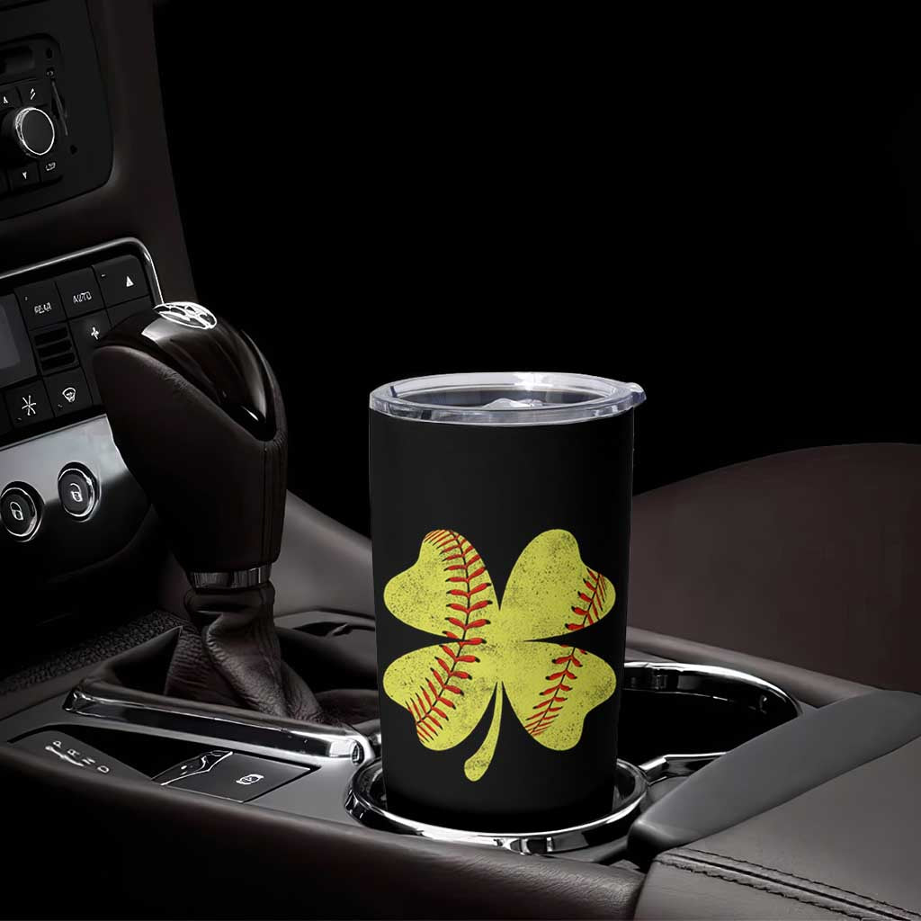 Softball St Patricks Day Irish Clover Sport Tumbler Cup