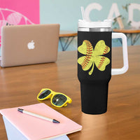 Softball St Patricks Day Irish Clover Sport Tumbler With Handle