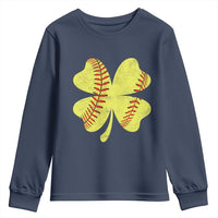 Softball St Patricks Day Irish Clover Sport Youth Sweatshirt