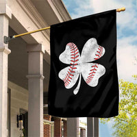 Funny Baseball St Patricks Day Vintage Clover Garden Flag