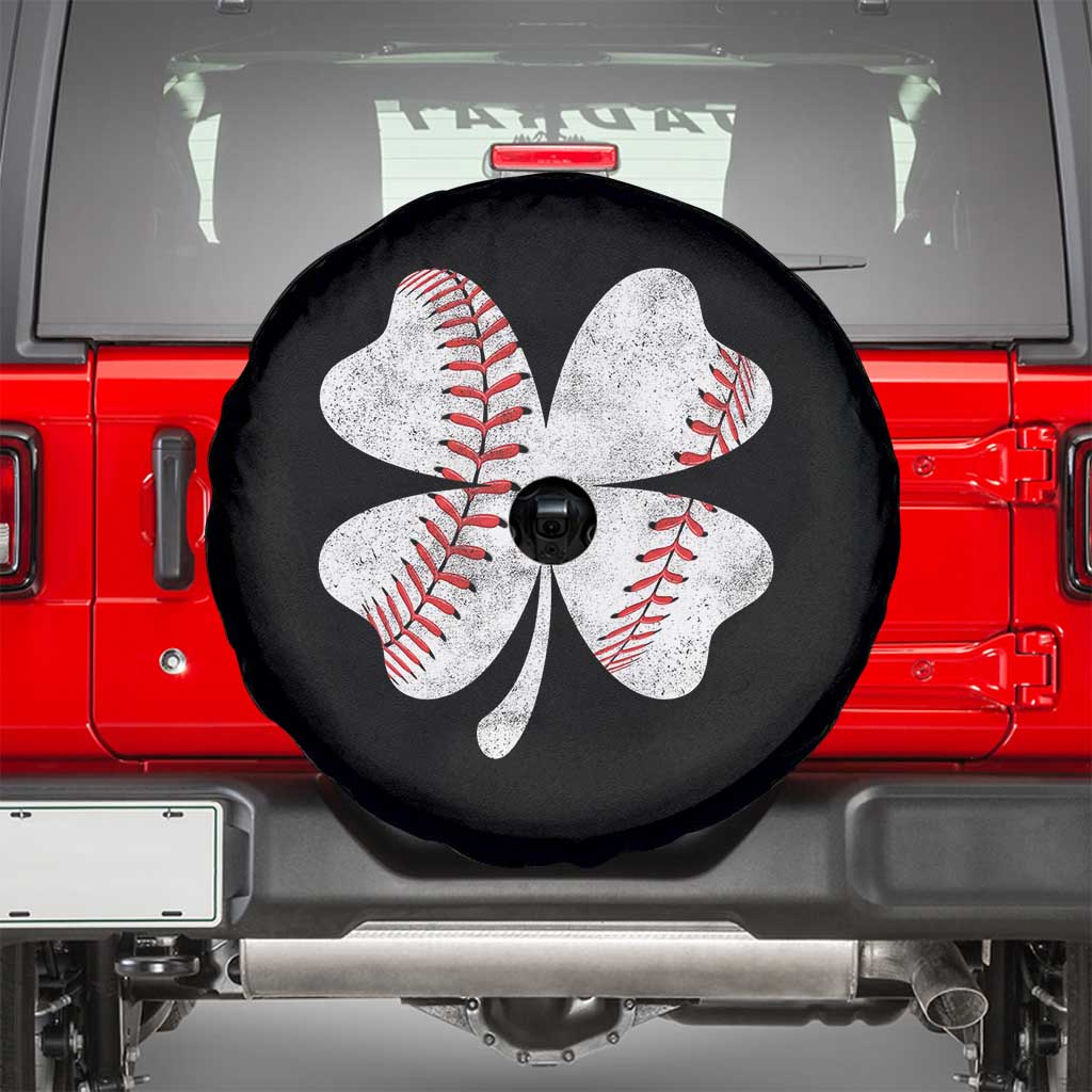 Funny Baseball St Patricks Day Vintage Clover Spare Tire Cover