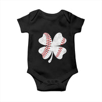 Funny Baseball St Patricks Day Vintage Clover Baby Onesie