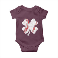 Funny Baseball St Patricks Day Vintage Clover Baby Onesie