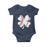 Funny Baseball St Patricks Day Vintage Clover Baby Onesie