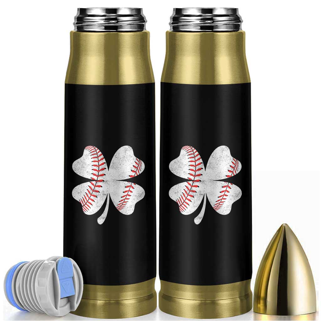 Funny Baseball St Patricks Day Vintage Clover Bullet Tumbler