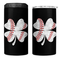 Funny Baseball St Patricks Day Vintage Clover 4 in 1 Can Cooler Tumbler