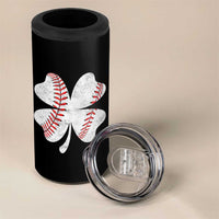 Funny Baseball St Patricks Day Vintage Clover 4 in 1 Can Cooler Tumbler