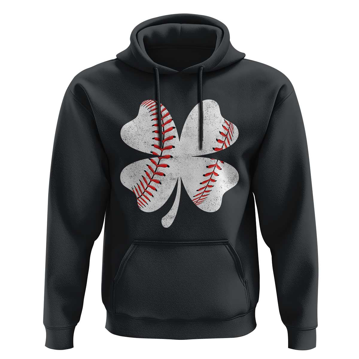 Funny Baseball St Patricks Day Vintage Clover Hoodie