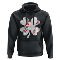 Funny Baseball St Patricks Day Vintage Clover Hoodie