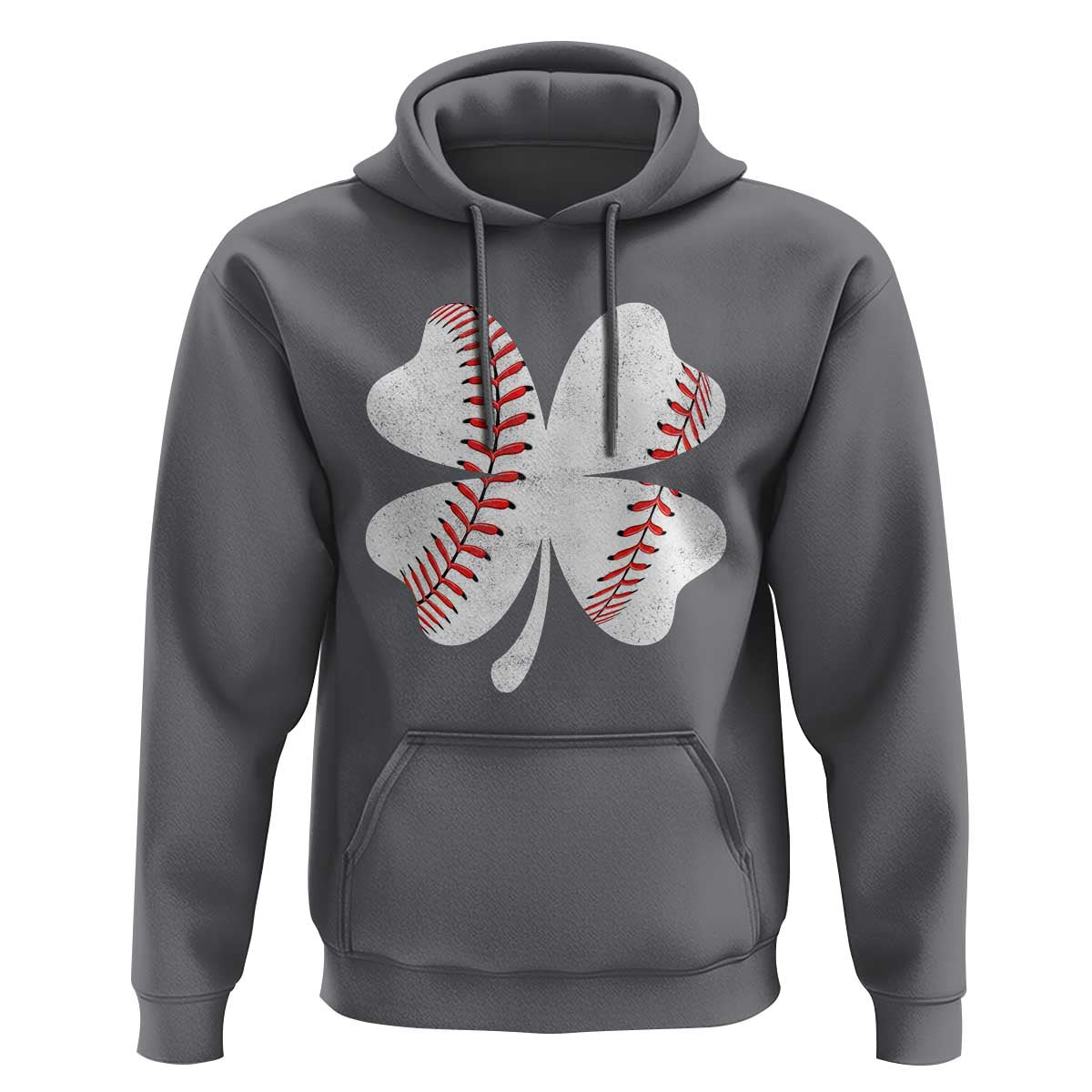 Funny Baseball St Patricks Day Vintage Clover Hoodie