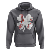 Funny Baseball St Patricks Day Vintage Clover Hoodie