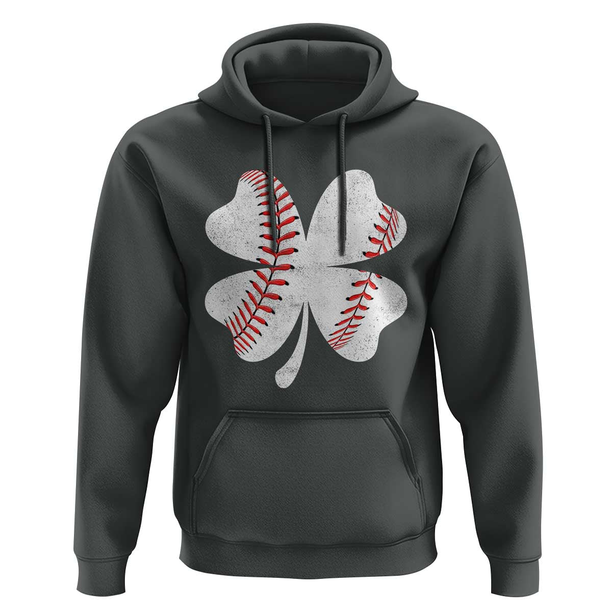 Funny Baseball St Patricks Day Vintage Clover Hoodie