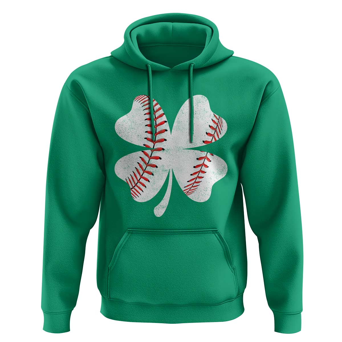Funny Baseball St Patricks Day Vintage Clover Hoodie