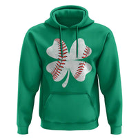 Funny Baseball St Patricks Day Vintage Clover Hoodie